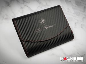 Document Holder - Alfa Romeo Logo - Carbon Fiber Finish Document Holder - Alfa Romeo Logo - Carbon Fiber Finish